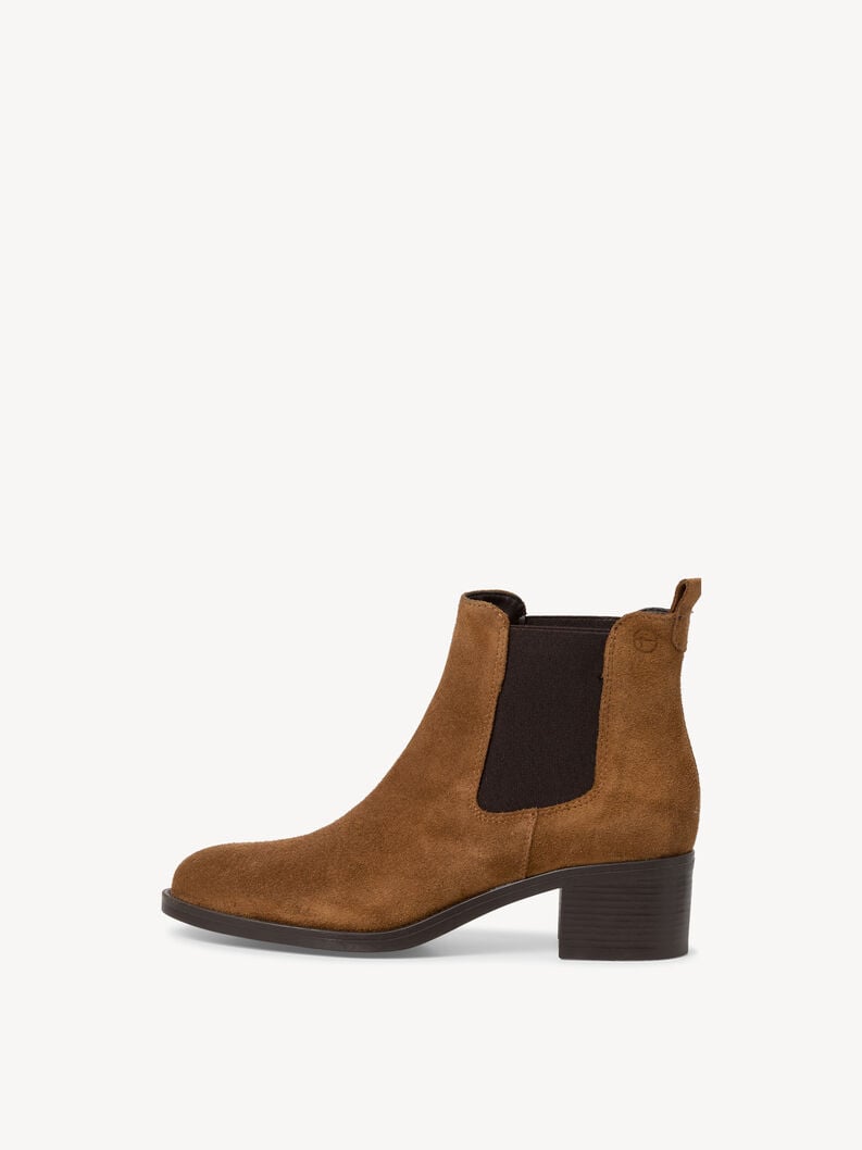 Leather Chelsea boot - brown, COGNAC SUEDE, hi-res