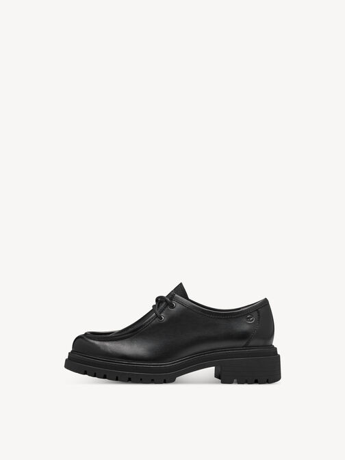 Low shoes, BLACK LEATHER, hi-res
