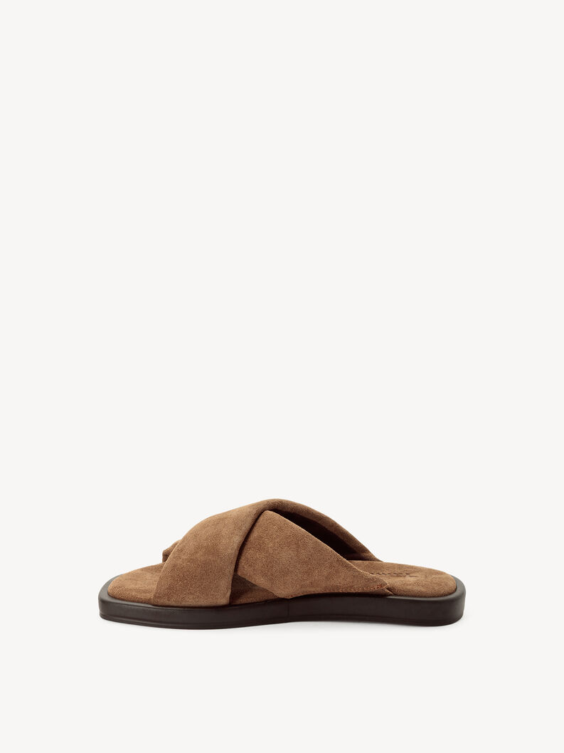 Mule en cuir - marron, BROWN SUEDE, hi-res