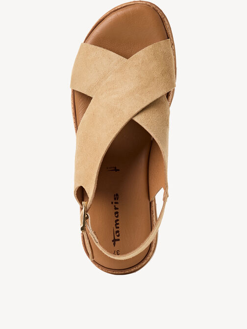 Sandale &agrave; talon, beige, hi-res