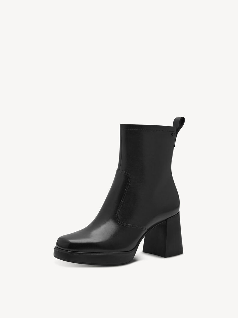 Bottine en cuir - noir, BLACK LEATHER, hi-res