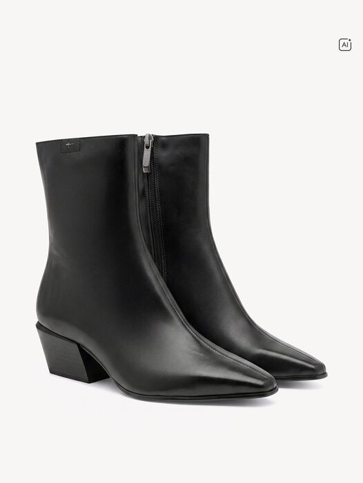 Enkellaarsje, BLACK LEATHER, hi-res