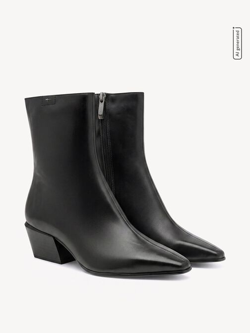 Stiefelette, BLACK LEATHER, hi-res