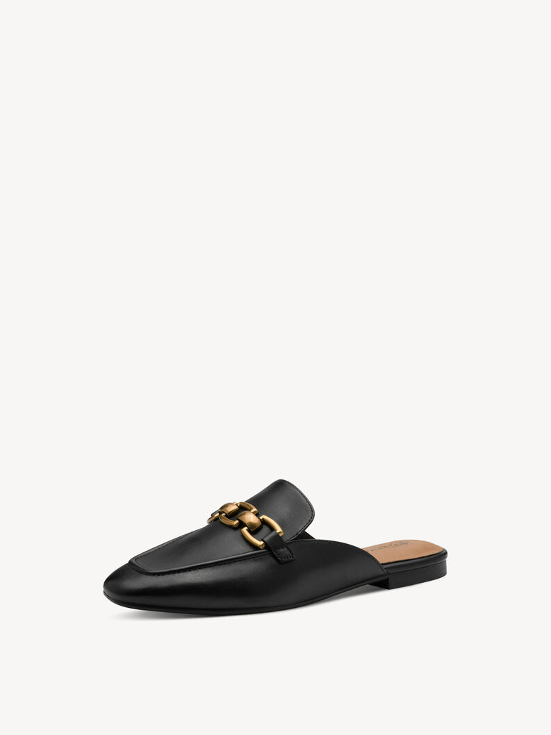 Ledersandalette - schwarz, BLACK, hi-res