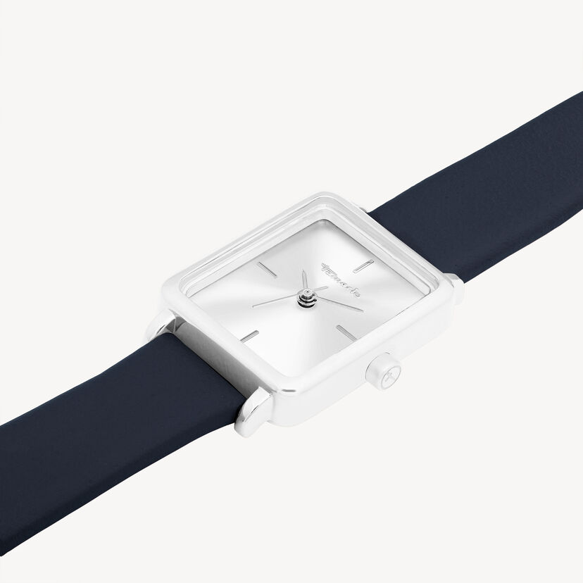 Horloge - zilver, silber-blau, hi-res