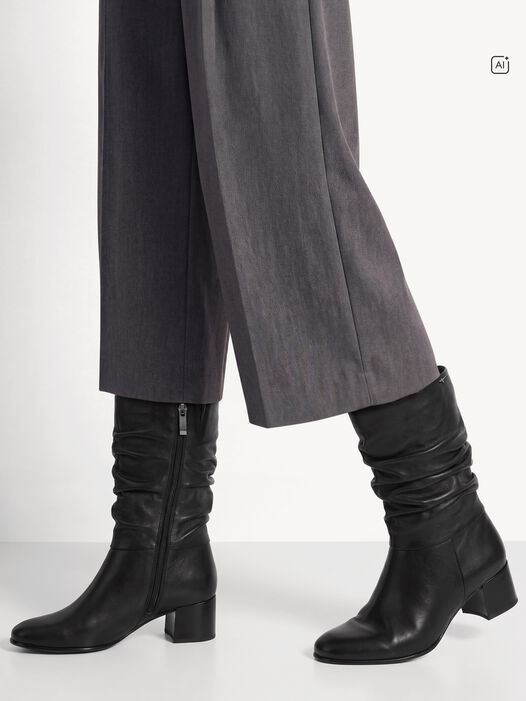 Enkellaarsje, BLACK LEATHER, hi-res