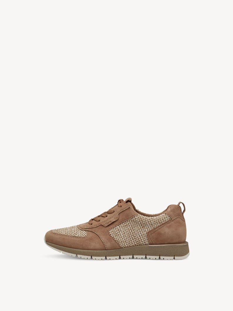 Leather Sneaker - brown, ALMOND COMB, hi-res