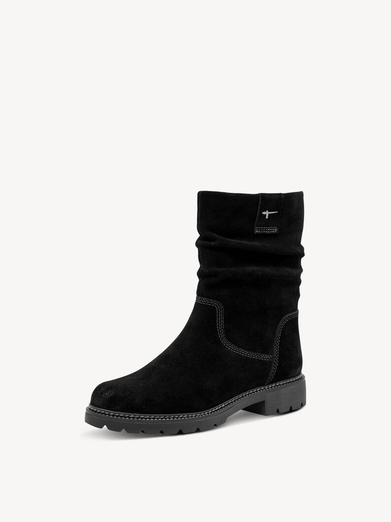 Lederstiefelette - schwarz, BLACK, hi-res