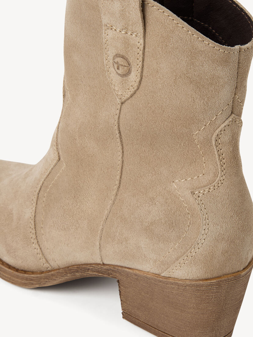Leren Enkellaarsje - beige, beige, hi-res