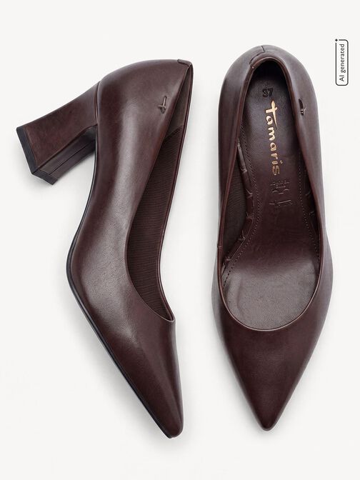 Pumps, MAHOGANY LEA., hi-res