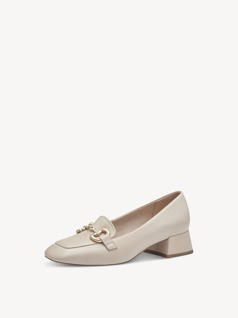 Leren Trotteur - beige, IVORY, hi-res