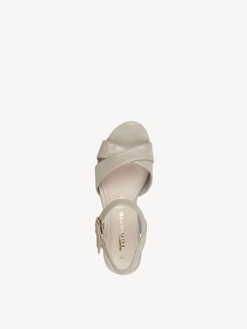 Heeled sandal, CHAMPAGNE, hi-res