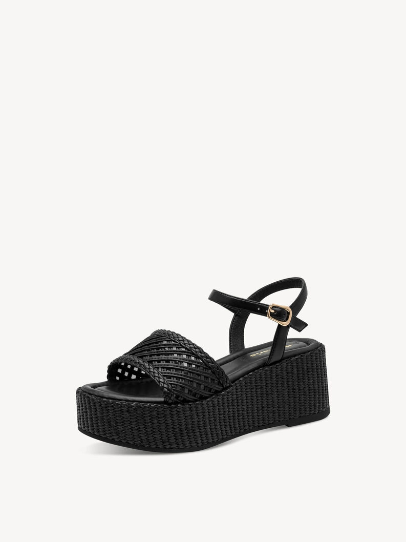 Sandale &agrave; talon - noir, BLACK, hi-res