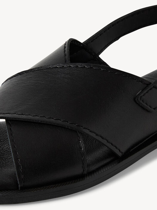 Sandaal, BLACK LEATHER, hi-res