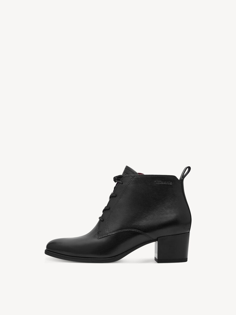 Leather Bootie - black, BLACK, hi-res