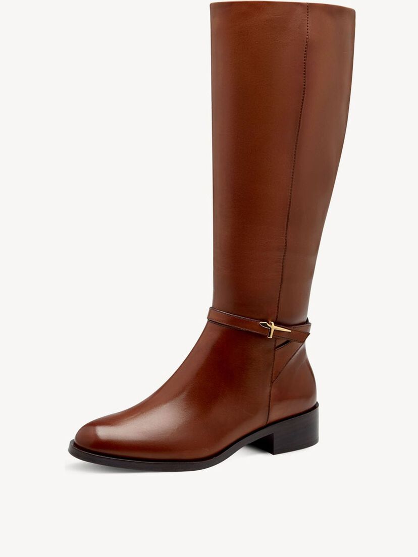 Leren Laarzen - bruin, cognac, hi-res