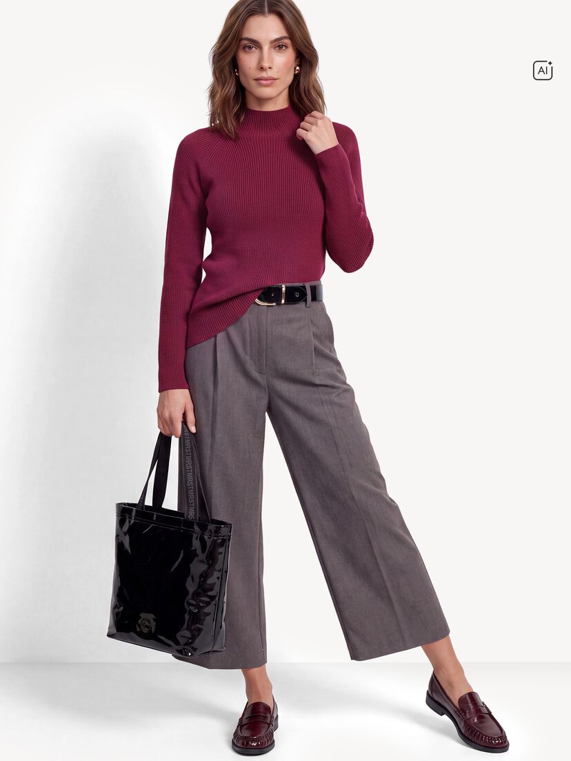 Leren Instappers - rood, MERLOT PATENT, hi-res