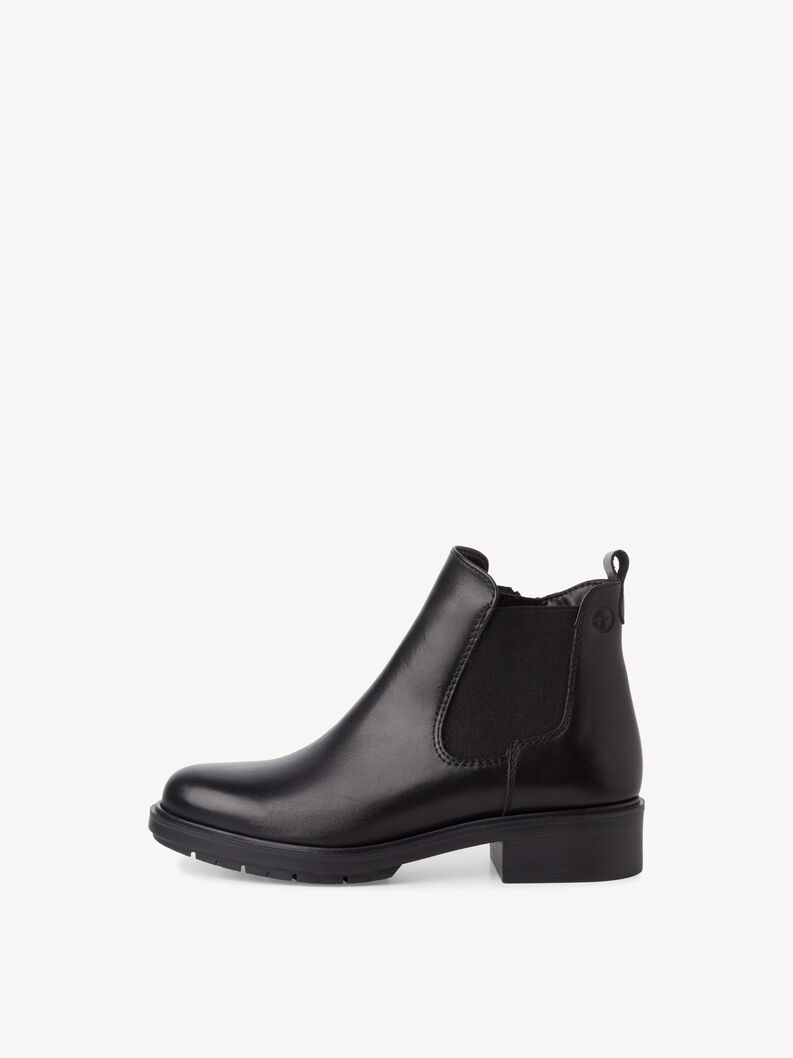 Bottine Chelsea en cuir - noir, BLACK, hi-res