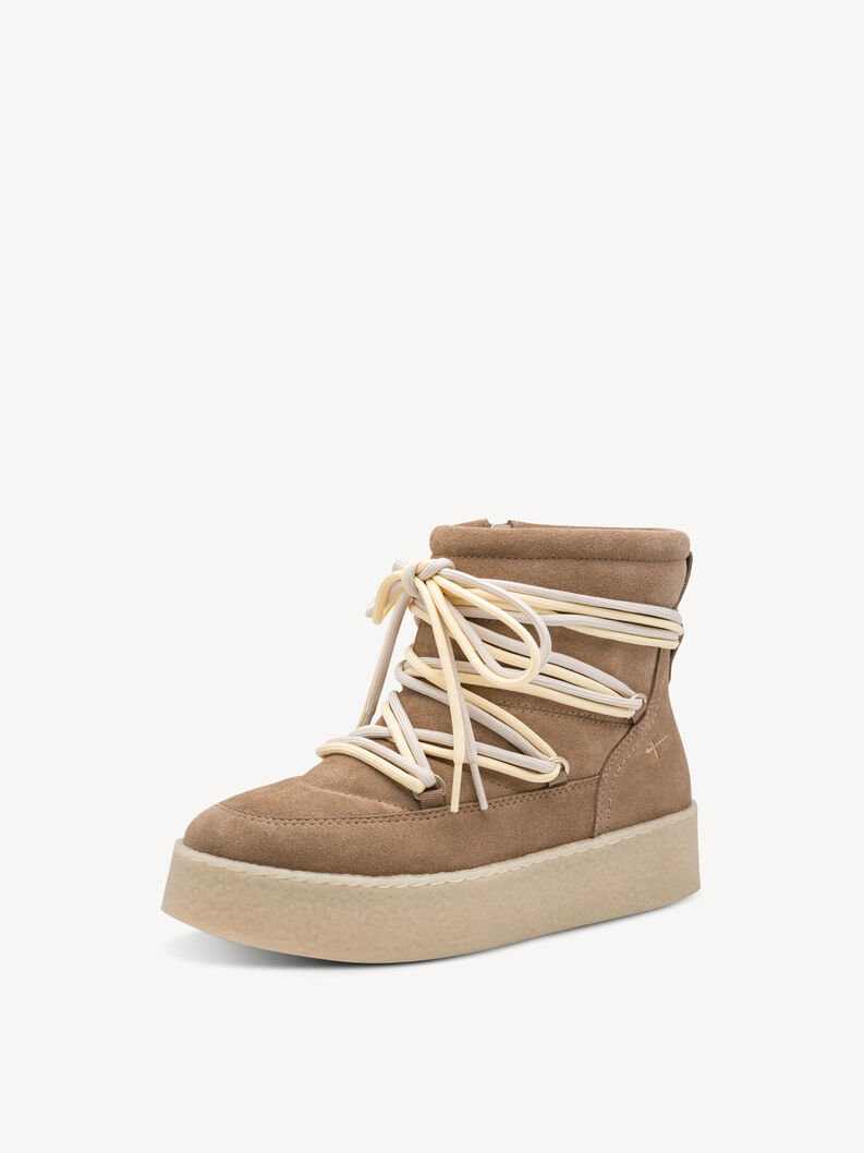 Lederstiefelette - beige Warmfutter, BEIGE, hi-res