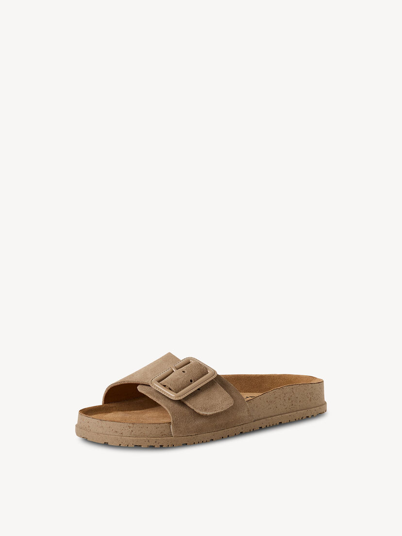 Leren Slipper - beige, TAUPE, hi-res