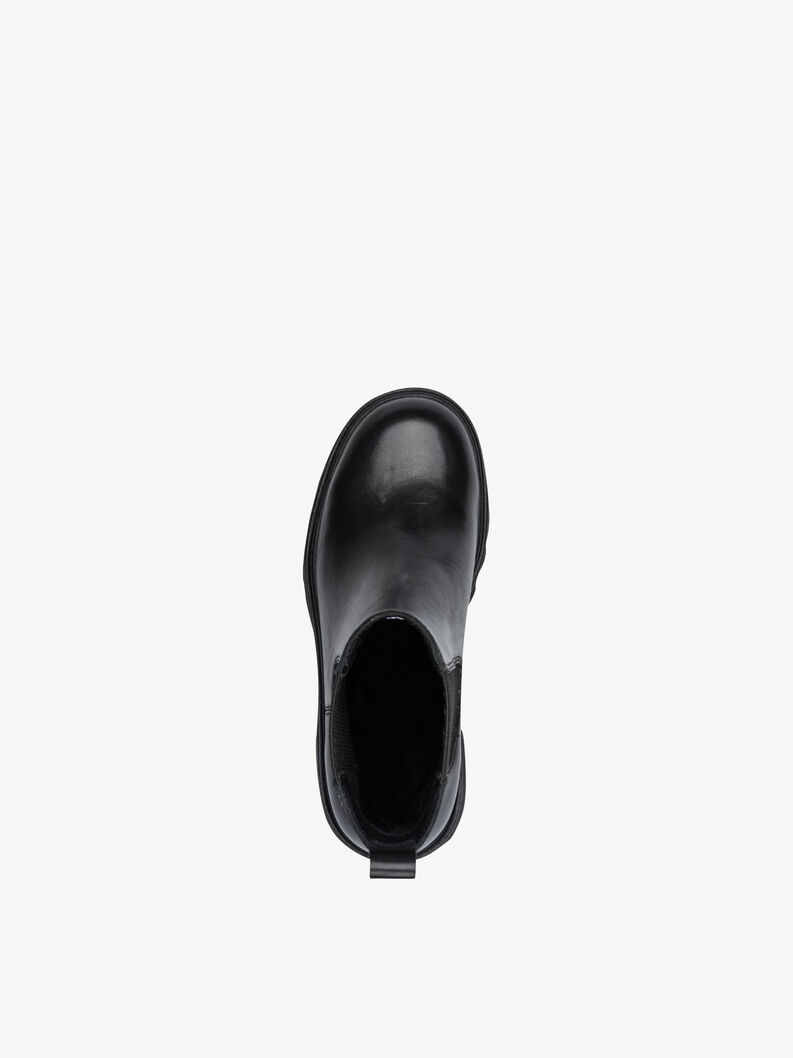 Bottine Chelsea en cuir - noir, BLACK, hi-res