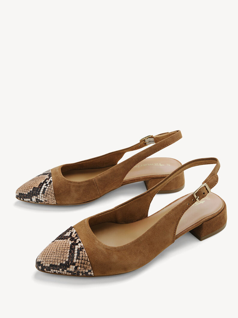 Scarpe con cinturino alla caviglia - marrone, COGNAC STRUCT., hi-res