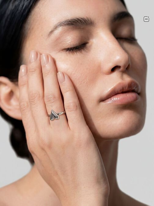 Ring, silver, hi-res