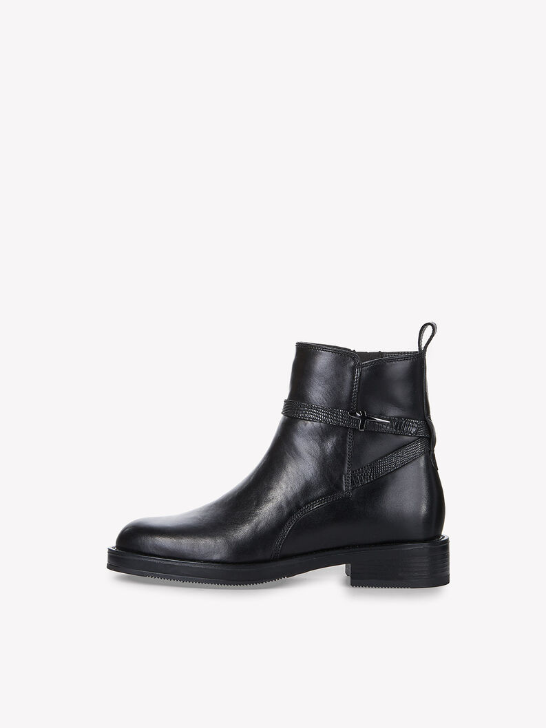 Leather Bootie - black, BLACK/STRUCT., hi-res