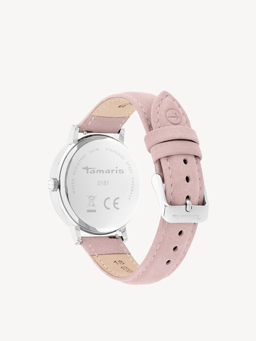 Horloge, rosa-silber, hi-res