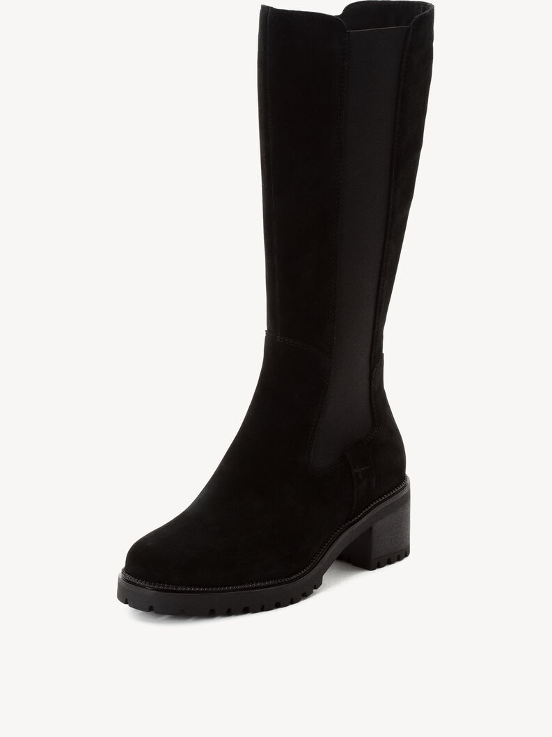 Lederstiefel - schwarz, BLACK, hi-res