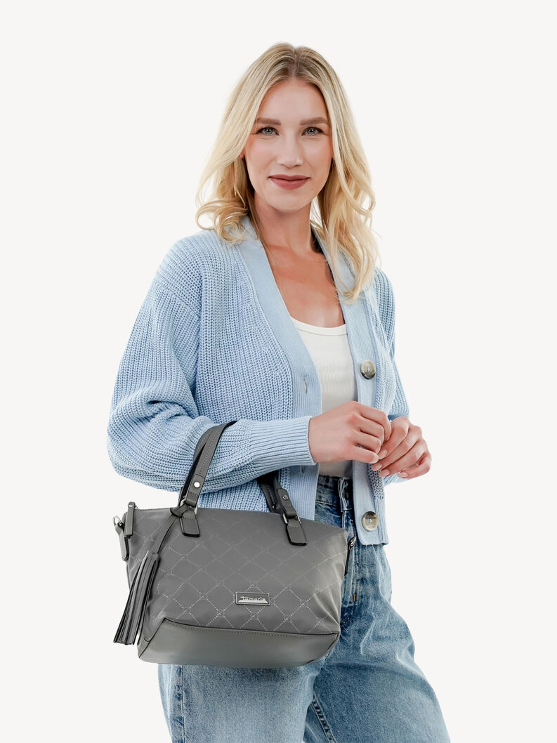 Shopping bag - grey, grey, hi-res