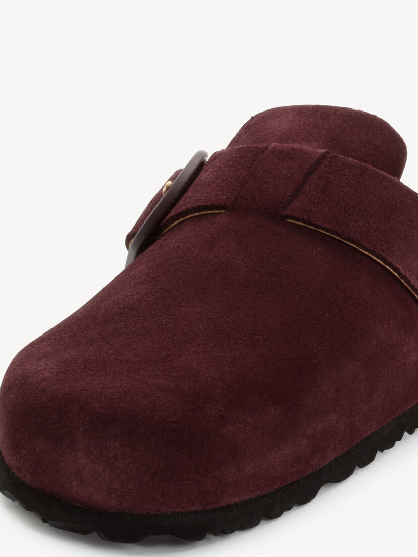Leren Slipper - rood, BORDEAUX, hi-res