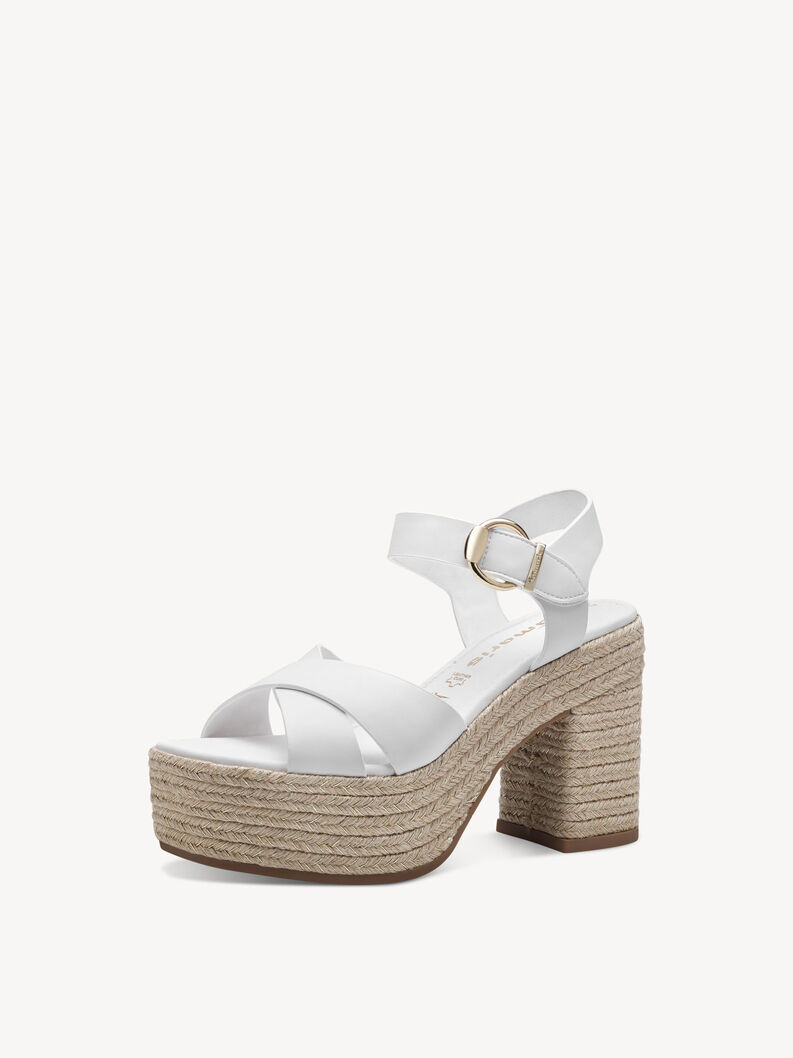 Heeled sandal - white, WHITE MATT, hi-res