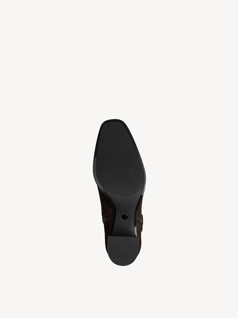 Leren Enkellaarsje - bruin, MOCCA SUEDE, hi-res