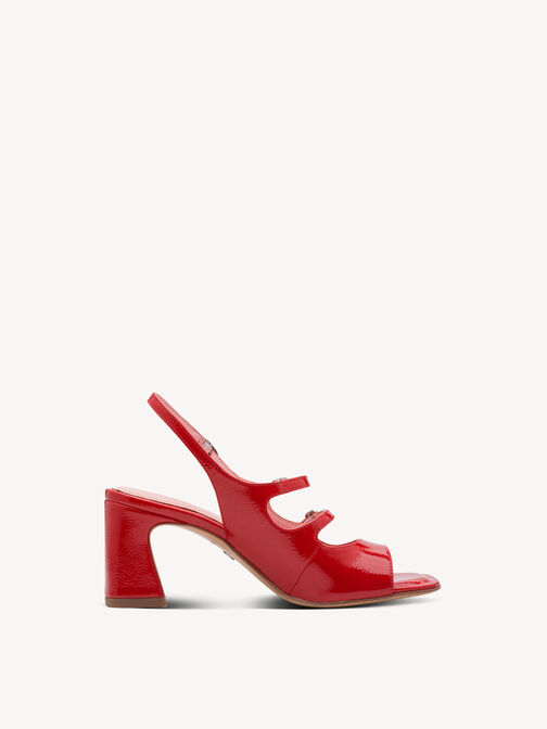 Heeled sandal, RED, hi-res