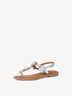 Leather Sandal - silver, SILVER, hi-res