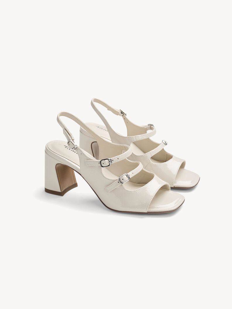 Heeled sandal - beige, 418, hi-res