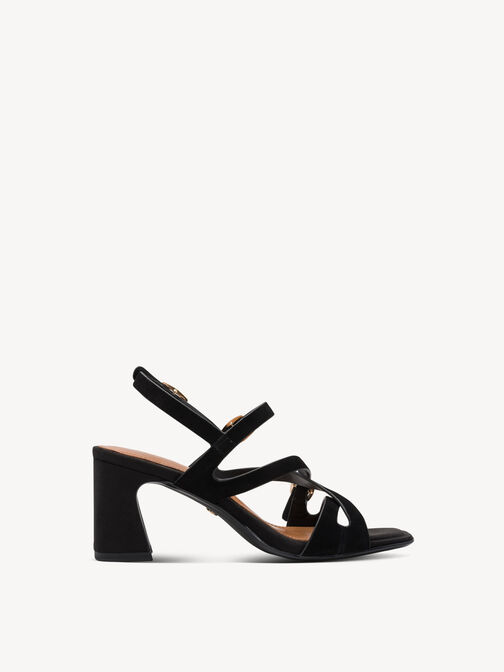 Heeled sandal, BLACK SUEDE, hi-res