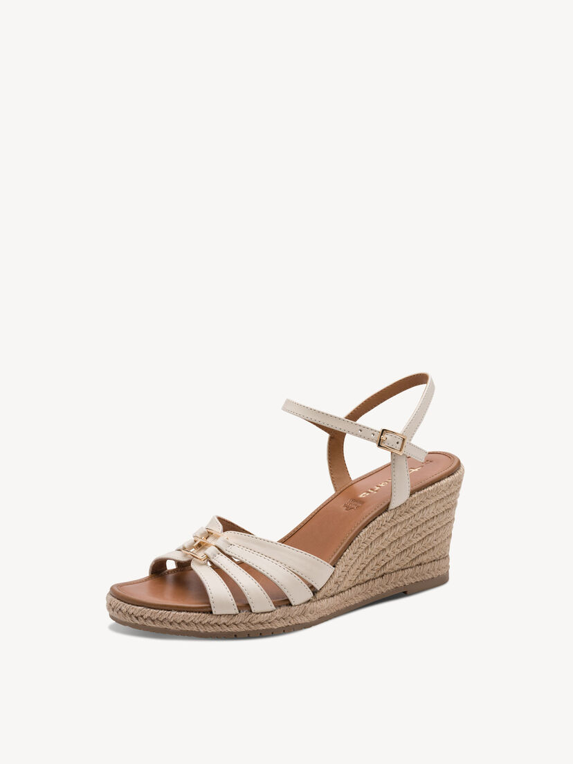 Leren Sandaaltje - wit, OFFWHITE, hi-res