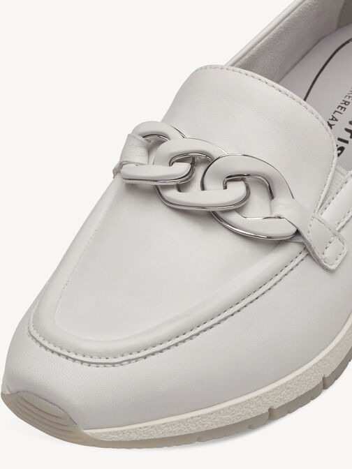 Slipper, WHITE LEATHER, hi-res