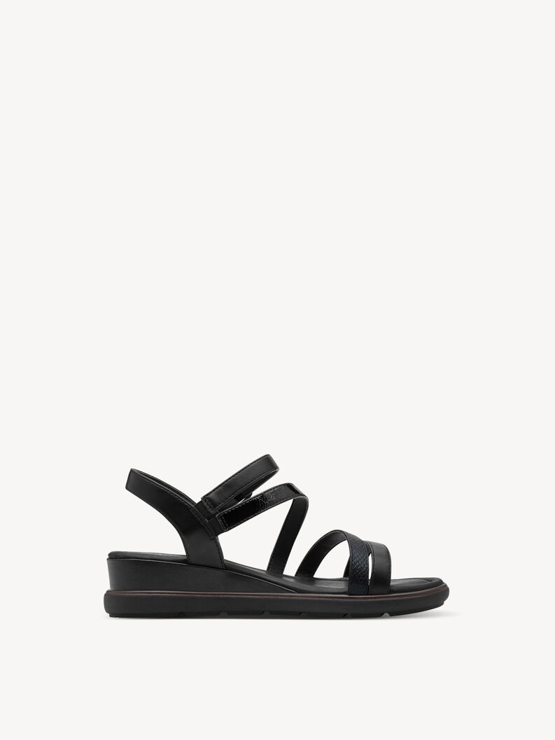 Heeled sandal - black, BLACK, hi-res