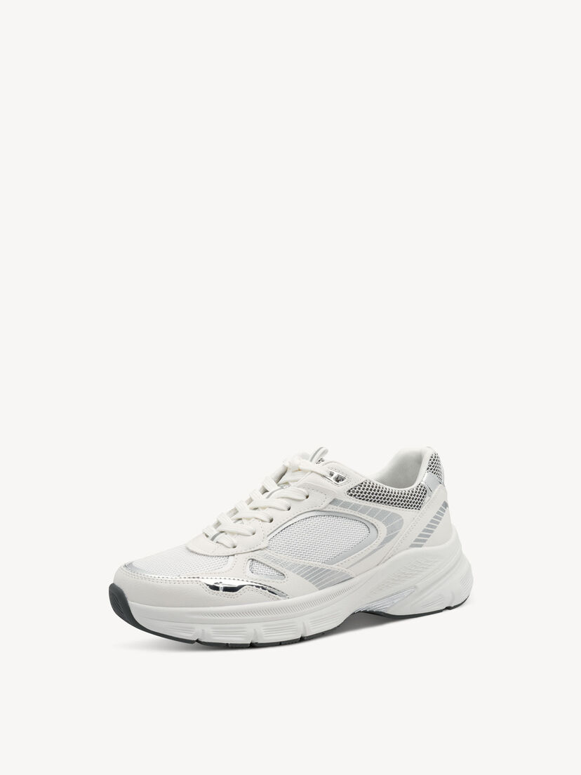 Sneaker - wit, WHITE/SILVER, hi-res