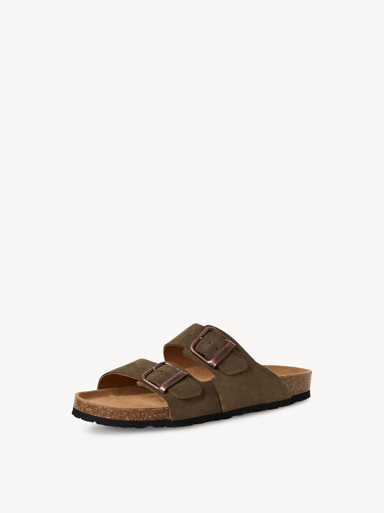 Leather Mule - green, OLIVE, hi-res