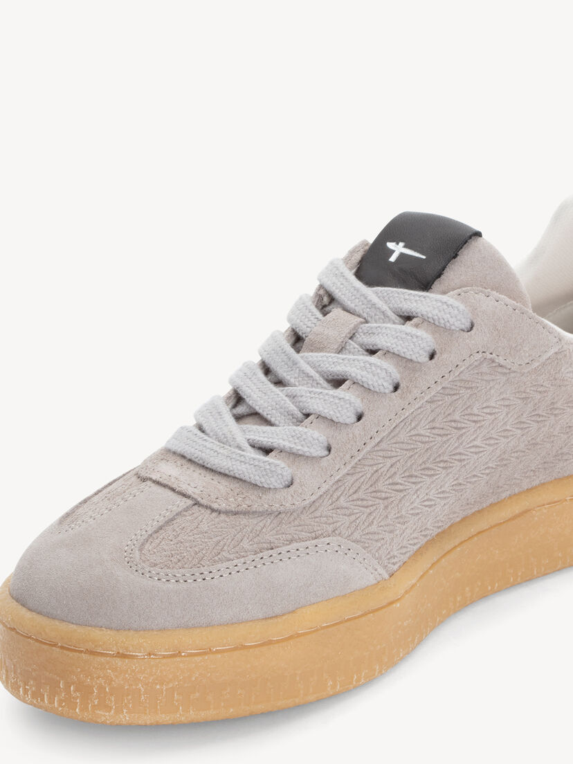 Leren Sneaker - grijs, GREY, hi-res