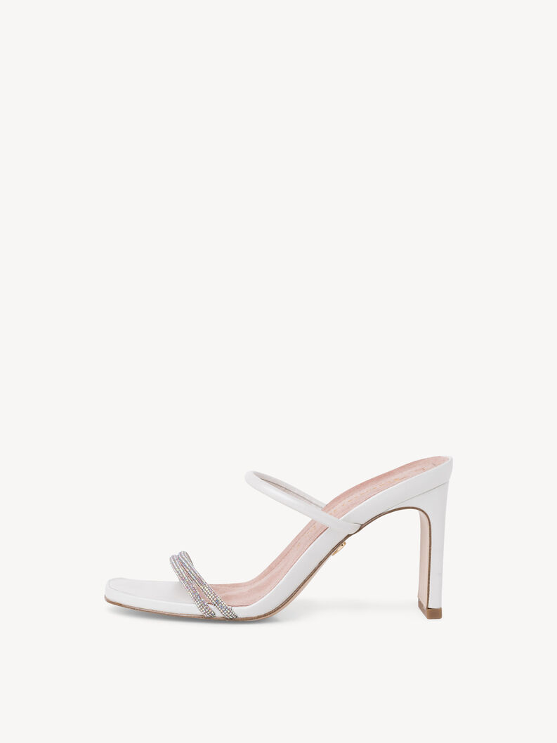 Leather Mule - white, WHITE CRYSTAL, hi-res