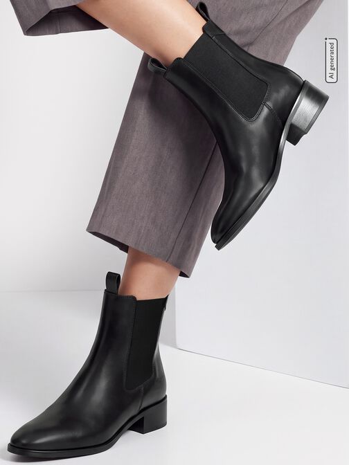 Bottine Chelsea, BLACK LEATHER, hi-res
