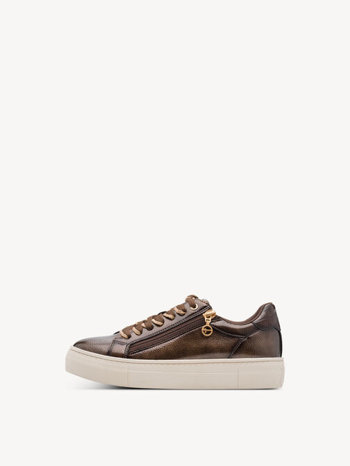 Sneaker, BROWN PATENT, hi-res