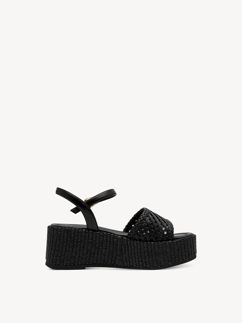 Sandale &agrave; talon - noir, BLACK, hi-res