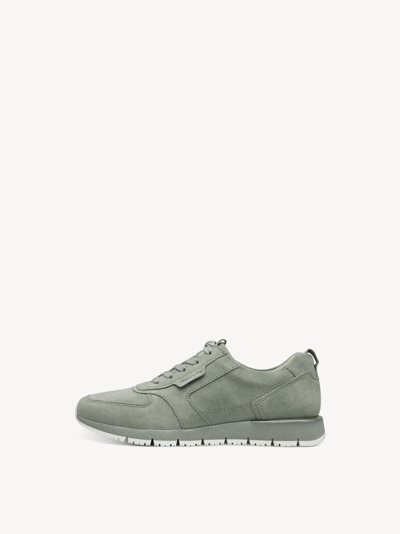 Leather Sneaker - green, LT.OLIVE SUEDE, hi-res