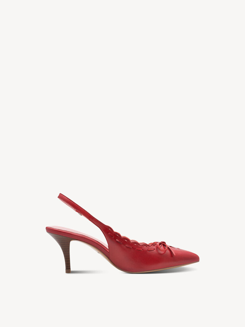 sling pumps, RED, hi-res